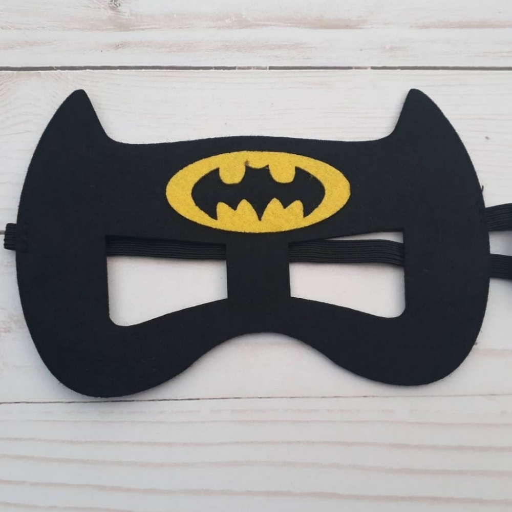 2/$22 Batman Superhero Felt Face Mask Halloween Costume Kids Adults DC Comics